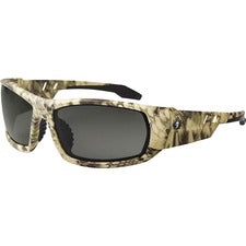 Ergodyne Odin Smoke Lens Safety Glasses Recommended for: Sport, Shooting, Boating, Hunting, Fishing, Skiing, Construction, Landscaping, Carpentry - UVA, UVB, UVC, Debris, Dust Protection - Smoke Lens - Kryptek Highlander Frame - Scratch Resistant, Durable