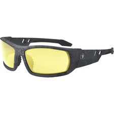 Ergodyne Odin Yellow Lens Safety Glasses Recommended for: Sport, Shooting, Boating, Hunting, Fishing, Skiing, Construction, Landscaping, Carpentry - UVA, UVB, UVC, Debris, Dust Protection - Yellow Lens - Kryptek Typhon Frame - Scratch Resistant, Durable,