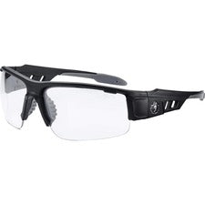 Ergodyne Dagr AF Clear Safety Glasses Recommended for: Sport, Shooting, Boating, Hunting, Fishing, Skiing, Construction, Landscaping, Carpentry, Oil & Gas, Mining, ... - UVA, UVB, UVC, Debris, Dust, Fog Protection - Clear Lens - Matte Black Frame - Scratc