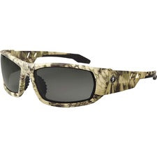 Ergodyne Polarized Smoke Safety Glasses Recommended for: Sport, Shooting, Boating, Hunting, Fishing, Skiing, Construction, Landscaping, Carpentry - UVA, UVB, UVC, Debris, Dust Protection - Smoke Lens - Kryptek Highlander Frame - Scratch Resistant, Durable