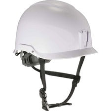 Ergodyne 8974 Class E Safety Helmet Recommended for: Construction, Utility, Oil & Gas, Forestry, Mining, General Purpose, Climbing - Impact, Odor, Eye, Overhead Falling Objects, Head Protection - White - Comfortable, Breathable, Machine Washable, Flexible