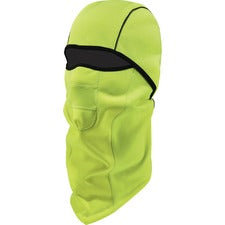 Ergodyne N-Ferno 6823 Balaclava Face Mask - Wind-Proof, Hinged Design Fabric, Fleece - Lime
