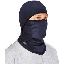 Ergodyne N-Ferno 6823 Balaclava Face Mask - Wind-Proof, Hinged Design Fabric, Fleece - Navy