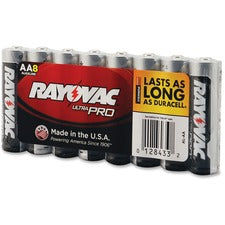 Rayovac Ultra Pro Alkaline AA Battery 8-Packs For Multipurpose - AA - 1.5 V DC - 8/Pack - 12 / Carton