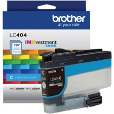 Brother INKvestment LC404C Original Standard Yield Inkjet Ink Cartridge - Single Pack - Cyan - 1 Each 750 Pages