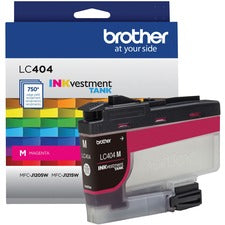 Brother INKvestment LC404M Original Standard Yield Inkjet Ink Cartridge - Single Pack - Magenta - 1 Each 750 Pages