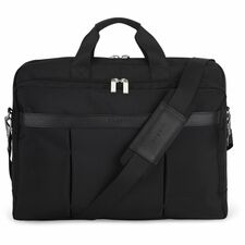 bugatti Gregory Carrying Case (Briefcase) for 17" to 17.3" Notebook - Black Damage Resistant, Tangle Resistant Shoulder Strap - Ballistic Nylon Body - Trolley Strap, Handle, Shoulder Strap - 13" Height x 8" Width x 18" Depth - 1 Each