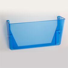 Officemate Blue Glacier Wall File 15" Height x 13" Width x 4.13" Depth - Stackable - Transparent Blue - Plastic - 3 / Pack