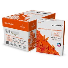 Lettermark Premium Paper - White 96 Brightness - Letter - 8 1/2" x 11" - 20 lb Basis Weight - 75 g/m² Grammage - Sustainable Forestry Initiative (SFI) - ColorLok Technology, Jam-free, Acid-free - White - 500 Sheets per Ream - 10 / Carton