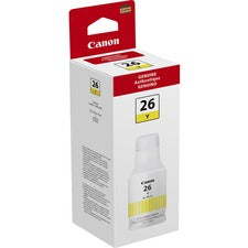 Canon GI-26 Pigment Color Ink Bottle Inkjet - Yellow - 14000 Pages - 132 mL - High Yield - 1 Each