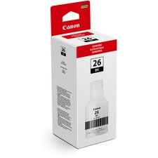 Canon GI-26 Pigment Color Ink Bottle Inkjet - Black - 6000 Pages - 132 mL - High Yield - 1 Each