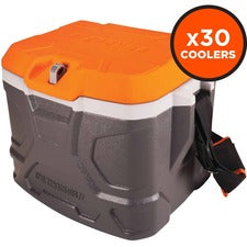 Ergodyne 5170 Industrial Hard Sided Cooler 4.25 gal - 18 Can Support - Orange, Gray - Fabric