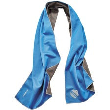 Ergodyne 6602MF Evaporative Microfiber Cooling Towel 7.3" Height x 2.5" Width - Blue - MicroFiber - 1 Each
