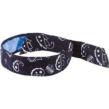 Ergodyne 6705CT Evaporative Cooling Bandana Headband Navy Western - Polyvinyl Alcohol (PVA)