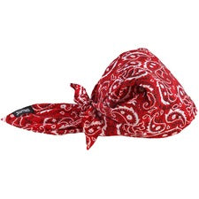 Ergodyne 6710CT Evaporative Cooling Bandana Triangle Hat 9.5" Height x 0.5" Width - Red Western - Polyvinyl Alcohol (PVA) - 6 / Carton