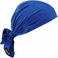 Ergodyne 6710CT Evaporative Cooling Bandana Triangle Hat Solid Blue - Polyvinyl Alcohol (PVA)