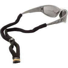 Ergodyne 3200 Cotton Eyewear Lanyard Adjustable - 0.3" Height x 1.5" Width x 14" Length - Black - Cotton - 6 / Carton