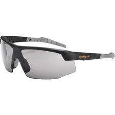 Ergodyne SKOLL Anti-Fog Smoke Lens Matte Safety Glasses Recommended for: Construction, Carpentry, Woodworking, Landscaping, Boating, Skiing, Fishing, Hunting, Shooting, Sport - Eye Protection - Matte Black - Smoke Lens - Anti-fog, Anti-scratch, UV Resista