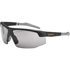Ergodyne SKOLL Smoke Lens Matte Safety Glasses Recommended for: Construction, Carpentry, Woodworking, Landscaping, Boating, Skiing, Fishing, Hunting, Shooting, Sport - Eye Protection - Matte Black - Smoke Lens - Anti-fog, Anti-scratch, UV Resistant, Impac