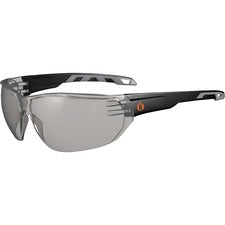 Ergodyne VALI Anti-Fog In/Outdoor Lens Matte Frameless Safety Glasses / Sunglasses Recommended for: Indoor/Outdoor - Eye Protection - Matte Black - Anti-fog, Anti-scratch, UV Resistant, Lightweight, Impact Resistant, Non-Slip Temple, Rubber Tipped Temples
