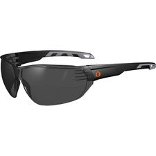 Ergodyne VALI Anti-Fog Smoke Lens Matte Frameless Safety Glasses / Sunglasses Recommended for: Construction, Carpentry, Woodworking, Landscaping, Welding, Boating, Skiing, Fishing, Hunting, Shooting, Sport - Eye Protection - Matte Black - Smoke Lens - Ant
