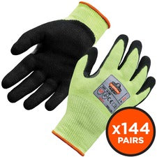 Ergodyne ProFlex 7041 Hi-Vis Nitrile-Coated Level 4 Cut Gloves 1.75" Thickness x 10" Glove Length - Nitrile, Polyurethane Coating - Medium Size - Lime - Cut Resistant, Abrasion Resistant, Breathable, Seamless, Knit Wrist, Dirt Resistant, Debris Resistant,