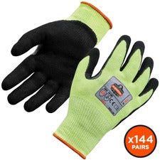 Ergodyne ProFlex 7041 Hi-Vis Nitrile-Coated Level 4 Cut Gloves 1.75" Thickness x 10" Glove Length - Nitrile, Polyurethane Coating - XXL Size - Lime - Cut Resistant, Abrasion Resistant, Breathable, Seamless, Knit Wrist, Dirt Resistant, Debris Resistant, Hi