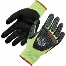 Ergodyne ProFlex 7141 Nitrile-Coated DIR Level 4 Cut-Resistant Gloves 1.75" Thickness x 10" Glove Length - Nitrile, Polyurethane Coating - XXL Size - Lime - Cut Resistant, Abrasion Resistant, Breathable, Seamless, Knit Wrist, Dirt Resistant, Debris Resist