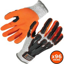 Ergodyne ProFlex 922CR Nitrile-Coated Cut-Resistant Gloves 1.75" Thickness x 10" Glove Length - Nitrile, Latex Coating - Medium Size - Gray - Impact Resistant, Cut Resistant, Machine Washable, Molded, Seamless, Knit Wrist, High Visibility, Durable, Flexib