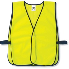 Ergodyne 8010HL Non-Certified Economy Vest Hook & Loop Closure - Polyester Mesh - Lime - 1 Each