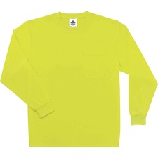 Ergodyne 8091 Non-Certified Long Sleeve T-Shirt Medium Size - Polyester - Lime