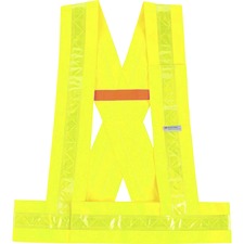 Ergodyne 8140BA Type O Class 1 Breakaway Sash 3-Xtra Large Plus - Polyester - Lime - Pocket, Reflective - 1 Each
