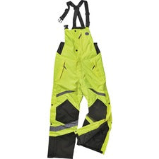 Ergodyne 8928 Class E Insulated Bibs Bib Overall - Small - Lime - Polyurethane, 300D Oxford Polyester