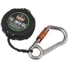 Ergodyne 3010 Retractable Tool Lanyard with Belt Loop Clip Adjustable - 5 lb Load Capacity - Standard - Carabiner Attachment - 1" Height x 9.3" Width x 48" Length - Black - Aluminum, ABS Plastic - 1 Each