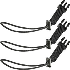 Ergodyne 3026 Standard Accessory Pack Retractables - Loops 2 lb Load Capacity - Standard - Loop Attachment - 1.5" Height x 7" Width x 5.3" Length - Black - Nylon Webbing - 3 / Pack