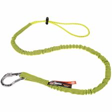 Ergodyne 3100 Extended Single Carabiner Tool Lanyard Adjustable - 10 lb Load Capacity - Extended - Carabiner Attachment - 11.3" Height x 1" Width x 54" Length - Lime - Aluminum, Nylon Webbing - 6 / Carton
