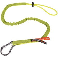Ergodyne 3100 Single Carabiner Tool Lanyard - 10lbs Adjustable - 10 lb Load Capacity - Standard - Carabiner Attachment - 11.3" Height x 1" Width x 45" Length - Lime - Nylon Webbing, Aluminum - 6 / Carton