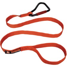 Ergodyne 3148 Tool Lanyard - XL Locking Carabiner + Loop, 80lbs / 36kg Adjustable - 80 lb Load Capacity - Standard - Carabiner Attachment - 2" Height x 12" Width x 76" Length - Orange - Nylon Webbing - 1 Each