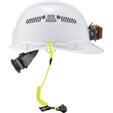 Ergodyne 3158 Coil Tool Lanyard with Clamp - 2lbs / 0.9kg Adjustable - 2 lb Load Capacity - Clamp Attachment - 1.5" Height x 2" Width x 48" Length - Lime - Plastic, Fabric - 6 / Carton