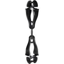 Ergodyne 3420 Swiveling Glove Clip Holder - Dual Clips 6.5" Length x 1.5" Width - for Gloves, Personal Protective Equipment (PPE), Towel, Warehouse, Food Processing Plant, Retail Worker, Home Project, Hiking, Hunting, Mitten, Key, ... - Durable, Temperatu