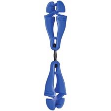 Ergodyne 3420 Swiveling Glove Clip Holder - Dual Clips 6.5" Length x 1.5" Width - for Gloves, Personal Protective Equipment (PPE), Towel, Warehouse, Food Processing Plant, Retail Worker, Home Project, Hiking, Hunting, Mitten, Key, ... - Durable, Temperatu