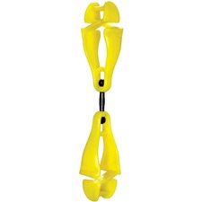 Ergodyne 3420 Swiveling Glove Clip Holder - Dual Clips 6.5" Length x 1.5" Width - for Gloves, Personal Protective Equipment (PPE), Towel, Warehouse, Food Processing Plant, Retail Worker, Home Project, Hiking, Hunting, Mitten, Key, ... - Durable, Temperatu