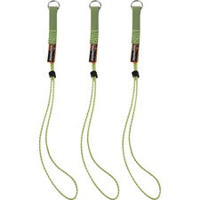 Ergodyne 3703 Elastic Tool Tether Attachment - Loop Tool Tails - 15lbs (3-Pack) 0.3" Width x 9.5" Height x 18" Length - Lime - Elastic, Nylon - 3/Each - 18 / Carton