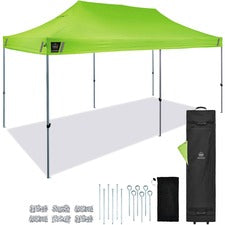 Ergodyne 6015 Heavy-Duty Pop-Up Tent - 10ft x 20ft / 3m x 6m Canopy StyleLime - Acrylonitrile Butadiene Styrene (ABS), Plastic, Polyester, Polyurethane - Steel Frame