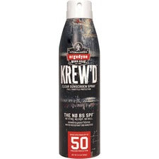 Ergodyne 6353 SPF 50 Sunscreen Spray Spray - 5.50 fl oz - SPF 50 - Skin - UVA Protection, UVB Protection, Water Resistant, Lightweight, Non-greasy, Absorbs Quickly, Paraben-free, Phthalates-free, Hypoallergenic, Sweat Resistant, Octinoxate-free, ... - 1 E