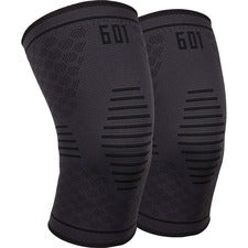 Ergodyne ProFlex 601 Knee Compression Sleeve 14.17" to 16.54" Knee Circumference - Black - Silicone, Elastic - 1 Each