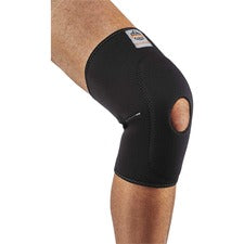 Ergodyne ProFlex 615 Knee Sleeve with Open Patella/Anterior Pad Black - Neoprene, Spandex - 1 Each