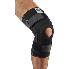 Ergodyne ProFlex 620 Knee Sleeve with Open Patella/Spiral Stays Black - Neoprene - 1 Each