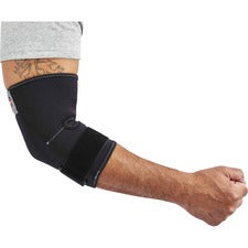 Ergodyne ProFlex 655 Elbow Sleeve with Strap Black - Neoprene, Spandex - 1 Each