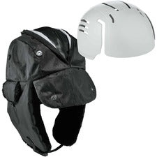 Ergodyne 6802ZI Kit Zipper Trapper Hat w/ Universal Bump Cap Small (S)/Medium (M) Size - Nylon, Oxford Nylon - Black